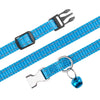 Reflective Cat Collar with Bell, 2 Pack, Sky Blue, XS (19-30cm)