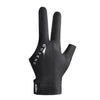 GUTENG Three Finger Thin Breathable Wear-Resistant Non-Slip Snooker Billiard Gloves, Style: Left Thumb Half Finger (Printed Black)