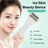Facial Massager Beauty Instrument Stainless Steel Ice Roller Lift Firming Face  Skin Care Face(Blue)