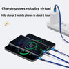 XJ-76 40W 5A 3 in 1 USB to 8 Pin + Type-C + Micro USB Super Flash Charging Cable, Length: 1.18m(Black)