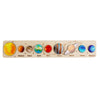 Children Universe Planet Cognition Puzzle Matching Board Early Learning Educational Toy, Style: Eight Planets (Log Bottom Yellow Sun)