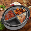 For Crockpot 6QT Slow Cooker Silicone Liners Divider Reusable Leak Proof Mats, Spec: Gray  4 Compartments