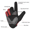 Boodun Riding Gloves Splicing Long Finger Bike Gloves Outdoor Sports Gloves, Size: XL(Red)