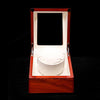 1+0 Automatic Strings Watch Box Varnished Rosewood Grain Watch Shaker, US Plug(13.5 x 13.5 x 13cm)