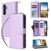 For Samsung Galaxy A26 Nine-card Slots Zipper Wallet Bag Leather Phone Case(Purple)