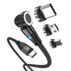 ENKAY PD60W Type-C to Type-C / 8 Pin / Micro USB Magnetic 540 Degrees Rotating Fast Charging Cable, Length:1m(Black)