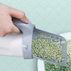 Cat Litter Scoop with Bin, Self-Cleaning, Grey/White