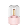 120ML Simulated Candlelight Aroma Diffuser USB Home Atmosphere Night Light Humidifier(Pink)