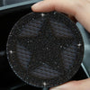 Five-pointed Star Diamond-encrusted Car Non-slip Decorative Water Coaster(White)