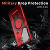 For Samsung Galaxy S23 Ultra 5G Shield Frame Holder MagSafe Phone Case(Red)