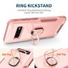 For Samsung Galaxy S10+ 3 in 1 PC + TPU Phone Case with Ring Holder(Pink)