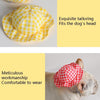 Dog & Cat Summer Sun Hat - Blue Grid - Medium