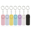 130dB Personal Safety Alarm Keychain with LED Light - White