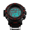 SKMEI 1380 Men Fashionable Outdoor 50m Waterproof Digital Watch Large Dial Sports Wrist Watch(Red)