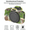 For Canon EOS R100 Litchi Texture Soft Silicone Protective Case(Camouflage)
