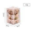 12pcs/pack 4cm Christmas Ball Special Shape + Glitter + Bright Set(Rose Gold)