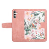 For Samsung Galaxy A54 5G Floral Pattern Leather Phone Case with Lanyard(Pink)