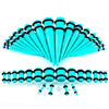 36PCS Unisex Acrylic Ear Expansion Ear Extender 14G-00G Accessories Set(Turquoise)