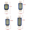 2pcs 36mm DC12-24V / 1W / 6000K / 60LM 15LEDs SMD Car Reading Lamp Dome Light