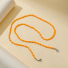 Drop Style Faceted Crystal Mask Lanyard Necklace Chain Glasses Chain(Orange)