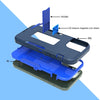 For iPhone 12 Pro Max Magnetic Holder Phone Case(Sapphire Blue + Dark Blue)