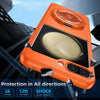 For Samsung Galaxy Z Flip5 360 Rotation Ring Holder MagSafe Shockproof PC Phone Case(Orange)