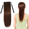 Natural Long Straight Hair Ponytail Bandage-style Wig Ponytail for WomenLength: 45cm (Flaxen)