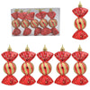 5PCS/Box Christmas Decoration Electroplating Candy Props Gift Box Props(Red)