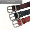 Dandali L8035 Men Casual Antique Pin Buckle Leather Belt Waistband, Size: 110-125cm (Brown)