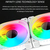 COOLMOON CM-YM-360T Computer ARGB Temperature Display Lens Multi-Platform Integrated CPU Cooler(White)