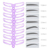 3 Sets Four-generation Eyebrow Card Hand-held Beginner Full Set of Stereo Eyebrow Card Eyebrow Drawing Aid(Purple)