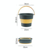 Large 17L Folding Thickened Portable Plastic Bucket Outdoor Fishing Barrel Car Travel Wash Barrel(Deep Blue)