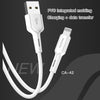 Yesido CA42 2.4A USB to 8 Pin Charging Cable, Length: 1m (White)