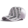 Rhinestone Personality Cap Women Spring And Summer Baseball Cap All-Match Hat, Size:M56-58cm(Gray)