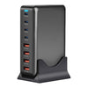YMX-320W GaN 320W USB x 4, USB-C / Type-C x 4 Fast Charger, Plug Type:EU Plug(Grey)