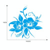 D-798 Flowers Bloom Pattern Car Modified Decorative Sticker(Blue)