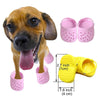 Small Dog Shoes, Rubber Paw Protection Boots, Yellow, 2pcs
