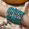 S2303-2 Turtles Women Beaded Bracelet Turquoise Ethnic Style Charm Jewelry