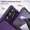 For Samsung Galaxy S24 Ultra 5G Horizontal Flip Card Bag Holder Leather Phone Case(Purple)