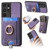 For Samsung Galaxy S25 Ultra 5G Retro Splitable Magnetic Card Bag Leather Phone Case(Purple)