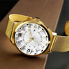 SKMEI 9166 Fashion Men Business Watch 30m Waterproof Metal Quartz Wristwatch(Black)
