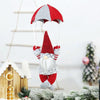 Faceless Skydiving Santa Claus Christmas Window Hanging Decorations(Red Hat)