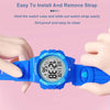 SPOVAN K01 Men Children LED Luminous Waterproof Electronic Sports Watch(Blue)