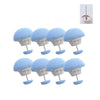 8 PCS Non-marking One-touch Unlocking Mushroom-shaped Quilt Fixer Blue+Cloth Needle