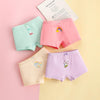 4pcs/set Children Lycra Cotton Boxer Briefs Boys & Girls Pants, Height: 110cm(Girl Clouds Series)