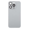 iPhone 15 Pro Max Glass Back Cover Grey with Lens Cover