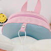 Kindergarten School Bag Plush Toy Children Cute Cartoon Backpack(With Hat Bunny Blue)