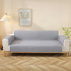 Double-sided Waterproof Pet Cushion Diamond Pattern Sofa Cover, Size:130x196cm(Grey)