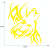 D-967 Wolf Tribe Pattern Car Modified Decorative Sticker(Yellow)