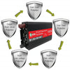 Gurxun HZ1500-10000 Sine Wave 10000W Inverter Power Converter, Specification: 24V To 220V